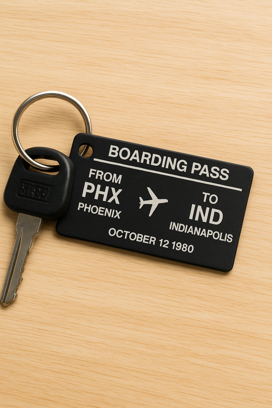 Boarding pass keychain