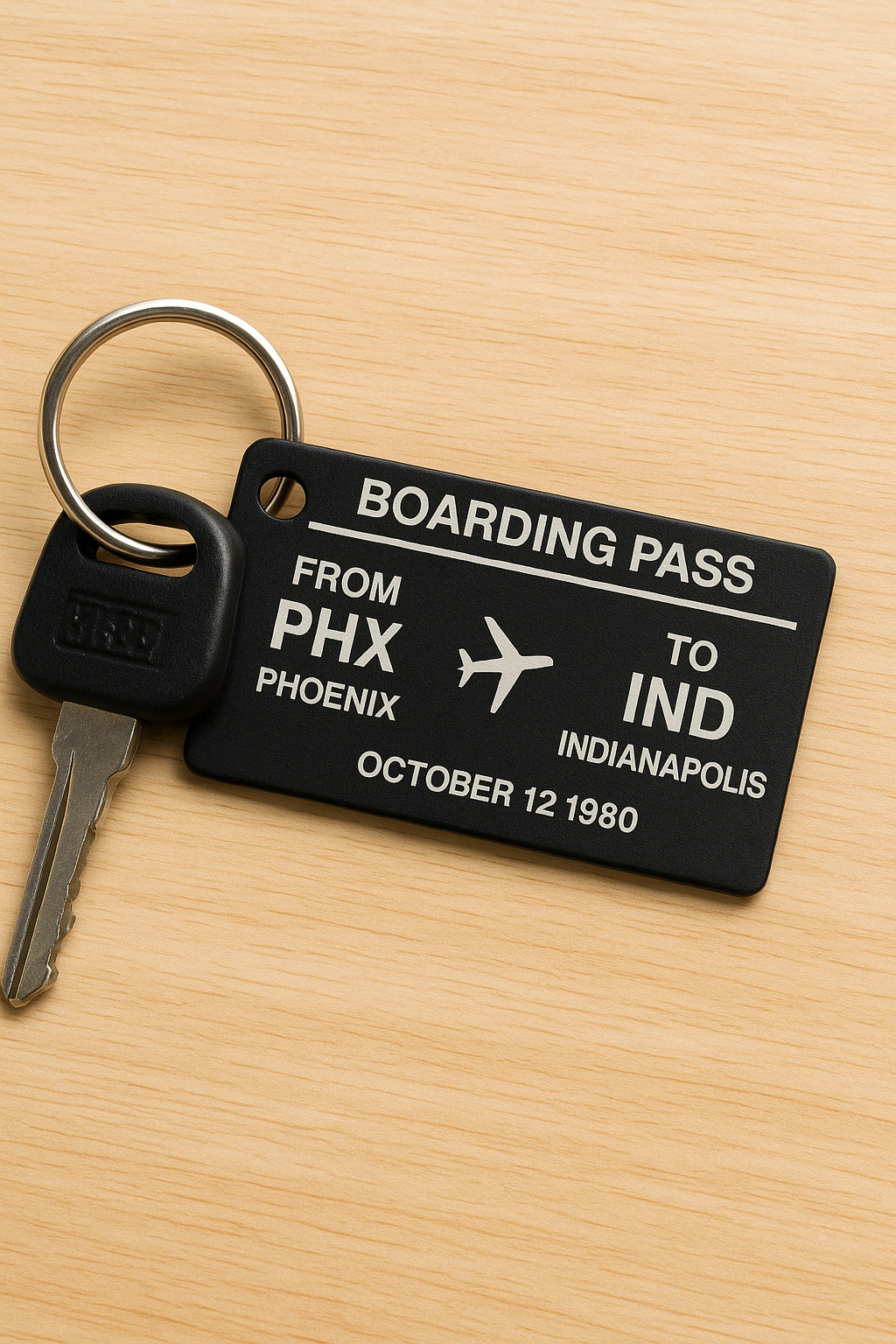 Boarding pass keychain