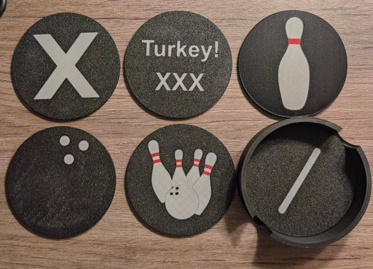 Bowling-Themed Coasters