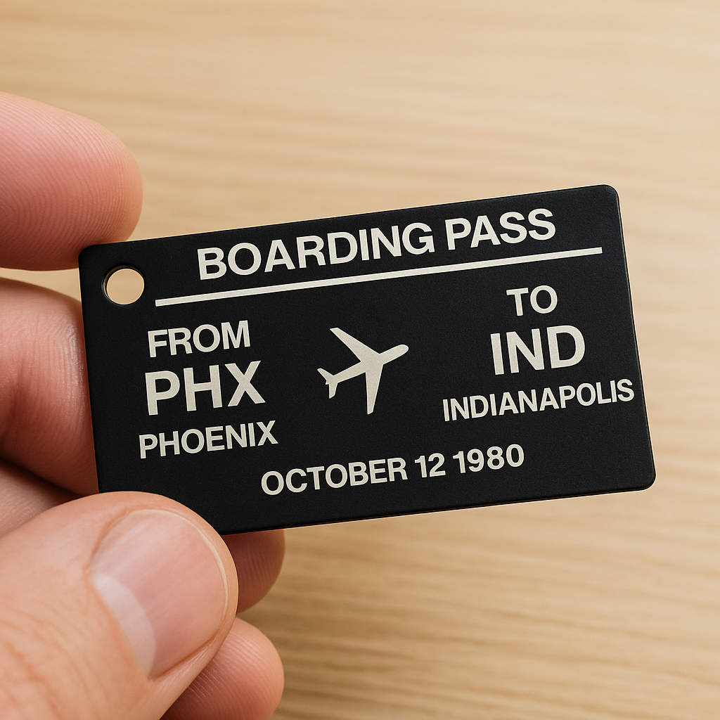 Boarding pass keychain